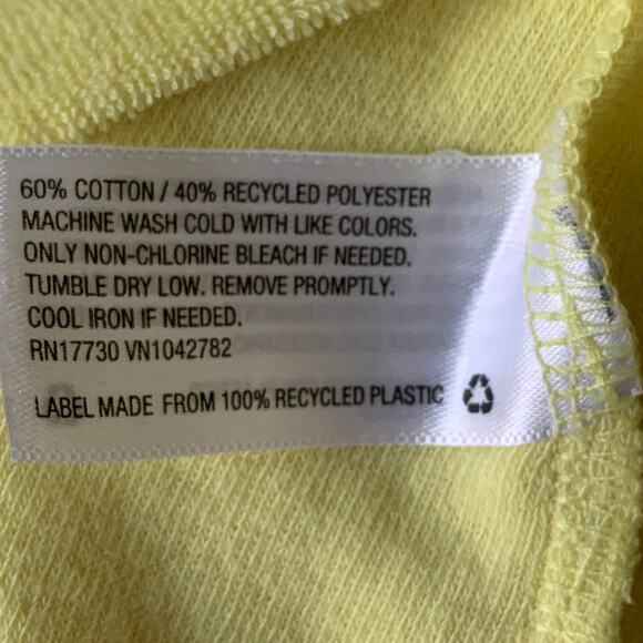 A New Day Yellow Terry Cloth TankTop Racer Back Side Slit Size S - Picture 10 of 10